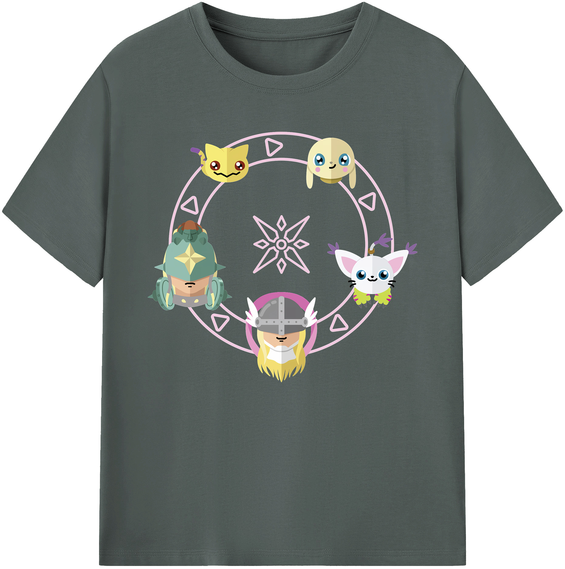 （画像用） Digimon デジタルモンスター/デジモン 綿100％ メンズ半袖Tシャツ｜肌触りやわらか＆通気性